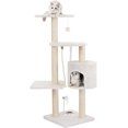 thumbnail image 1 of 5 Layer Cat Trees with Sisal-Covered Scratching Posts, 44 Inch Activity Cat Tower Furniture Kitty Play House with 3 perches, 1 condo, 2 toys, 1 of 8