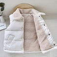 thumbnail image 2 of FAOWME 2025 Winter Children Vest Lamb Coat Beige 7-8 Years, 2 of 6