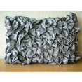 thumbnail image 4 of The HomeCentric Grey Lumbar Pillow Cover, Vintage Style Ruffles Shabby Chic Lumbar Pillow Cover, 12x16 inch (30x40 cm) Lumbar Pillow Cover, Rectangle Satin Lumbar Pillow Solid - Vintage Gray Ruffles, 4 of 4