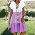 thumbnail image 1 of Lolmot Robe d'Été Décontractée Aguichant pour Femme, Sans Manches, Col Ras du Cou, Unie, avec Fente, 1 of 1