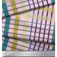 thumbnail image 2 of Soimoi Pink Silk Fabric Check Check Print Fabric by Yard 42 Inch Wide, 2 of 5