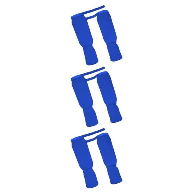 Youkk Durable Shin Instep Guards for MMA Supplies Enhanced Performance Blue S 3Set