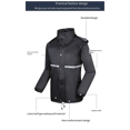 thumbnail image 1 of Ensemble Imperméable pour Homme Masque Imperméable Manteau de Pluie Extérieur Travail Randonnée Cyclisme Pêche Imperméable Manteau de Pluie Anti-Tempête, TTTG, 1 of 5