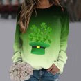 thumbnail image 2 of QIPOPIQ Chandails à Manches Longues pour Femmes T-Shirts de la Saint-Patrick Chandail Shamrock T-Shirt Vert Hauts T-Shirts de la Saint-Patrick Tuniques à Col Rond pour Dames T-Shirts de Fête T-Shirts Graphiques Aubaines, 2 of 4