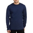 thumbnail image 1 of Hanes Long Sleeve Beefy T-Shirt Big Sizes, Navy, 2XLarge, 1 of 1
