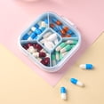 thumbnail image 2 of Travel Vitamin Organizer 5 Compartments Portable Vitamin Organizer Small And Unique Shape Easy To Carry Large Space Capacity Suitable For Outdoor Travel, 2 of 6