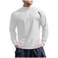thumbnail image 2 of QIPOPIQ Men's UPF 50+ Sun Shirt 1/4 Zip Up Long Sleeve Rash Guard Lightweight Hiking Workout Running Pullover Clearance, 2 of 6