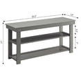 thumbnail image 3 of Convenience Concepts Oxford Utility Mudroom Entryway Bench in Gray Wood Finish, 3 of 4