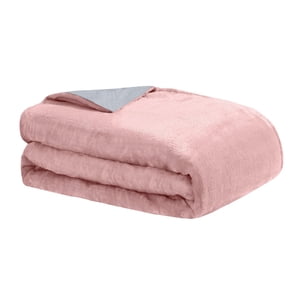 Dream Lab Amethyst et Couverture de refroidissement en cristal quartz réversible avec couvercle amovible, 15 Pounds, rose doux