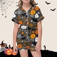thumbnail image 2 of WEAIXIMIUNG Pyjama de Noël pour Garçons, Loisirs pour Enfants, Imprimé, Col à Boutons, Haut à Manches Courtes, Short, Ensemble de Pyjama, 2 of 4