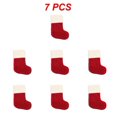 thumbnail image 1 of 1~10PCS New Year Christmas Socks Red Snowflake Alphabet Letters Christmas knitting Stocking Christmas Tree Decoration For Home, 1 of 5