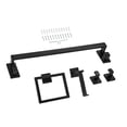 thumbnail image 1 of KFFKFF Matte Black Bathroom Hardware Set, 5 Pieces Stainless Steel Bathroom Accessories Set, 24-inch Towel Bar, Towel Rack, 2 Robe Towel Hooks, 1 of 9