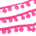 thumbnail image 1 of maskred 5 Yards Pom Ball Lace Unique Style With Vibrant Trim Easy To DIY Crafts Fluorescent Pink, 1 of 6