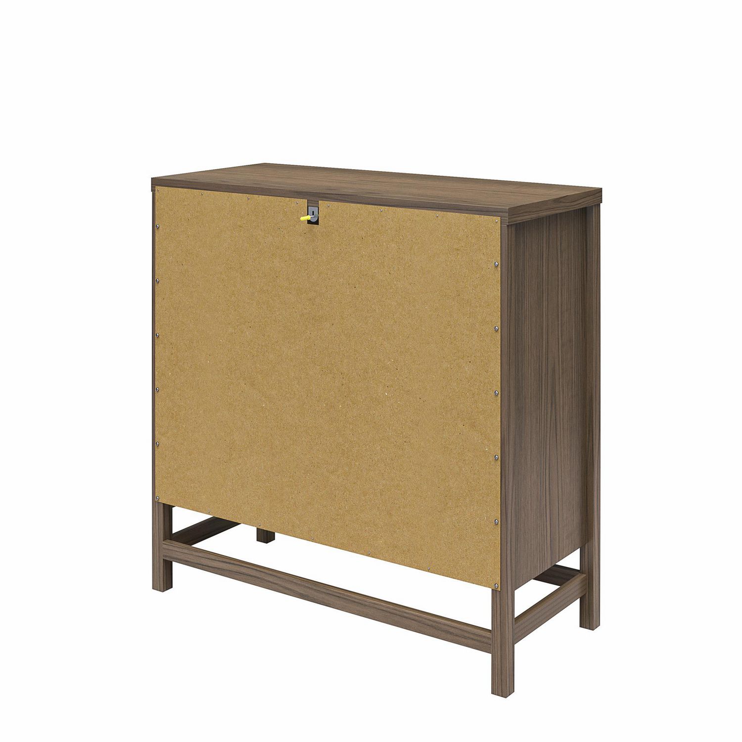 Meuble de rangement à 2 portes Lennon d’Ameriwood Home, brun moyen et faux rotin