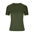 thumbnail image 4 of QIPOPIQ T-Shirts Basiques pour Femmes Col Rond Manches Courtes Courts Hauts Mignons d'Été T-Shirts Ajustés Vêtements Y2k Liquidation 2025, 4 of 6