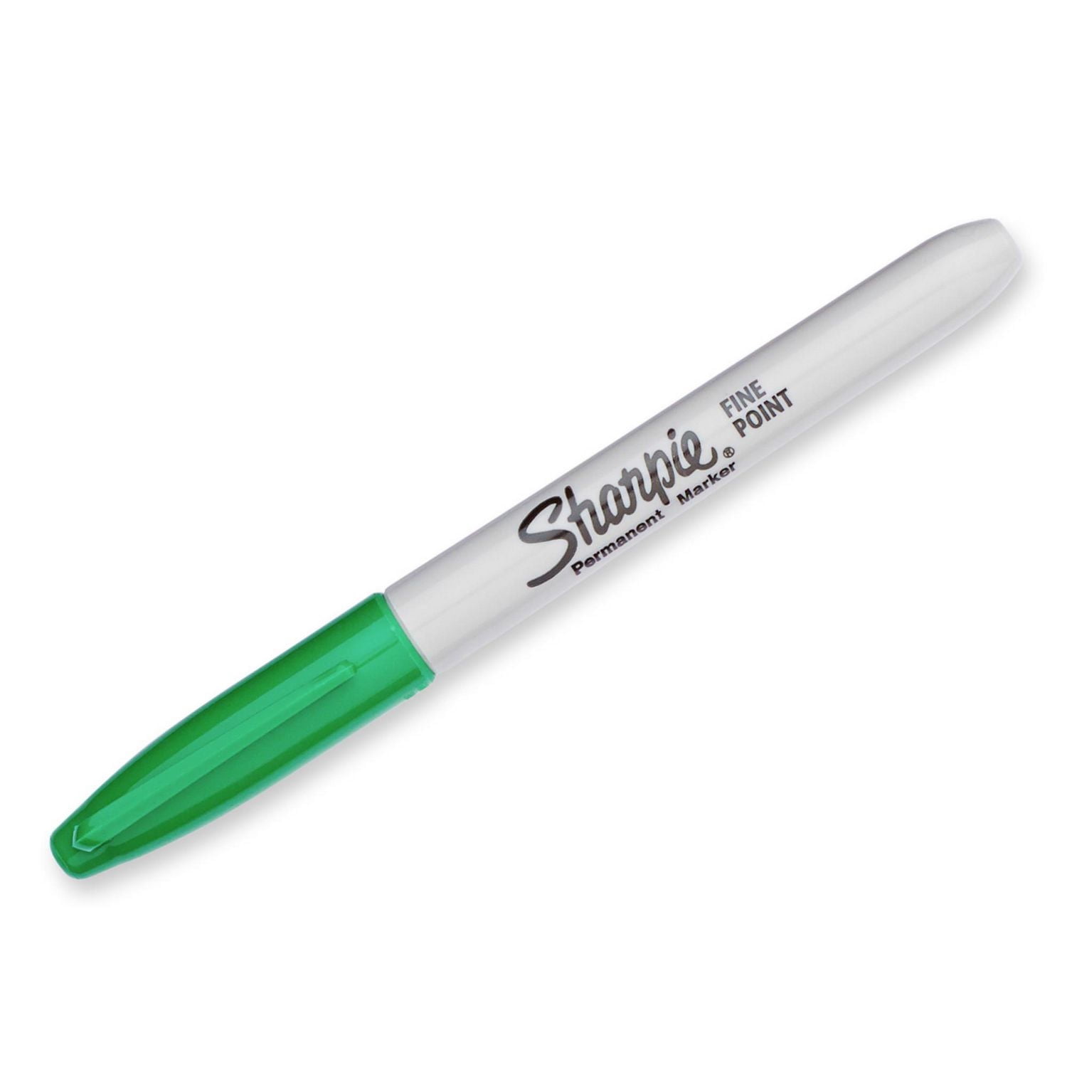 Marqueurs permanents Sharpie, pointe fine, vert, 12 unités