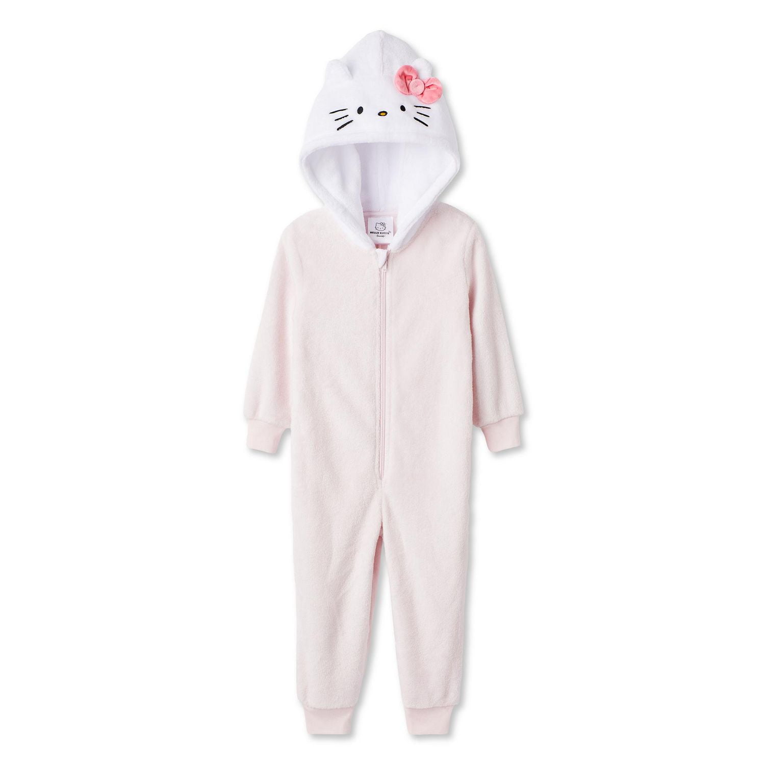 Grenouillère à capuchon Hello Kitty pour petites filles