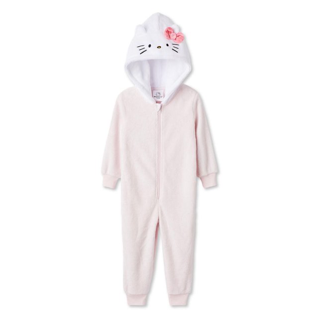 Grenouillère à capuchon Hello Kitty pour petites filles