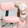 thumbnail image 4 of HOMCOM Adjustable Rolling Stool with Backrest, Faux Leather Stool Chair, 4 of 10
