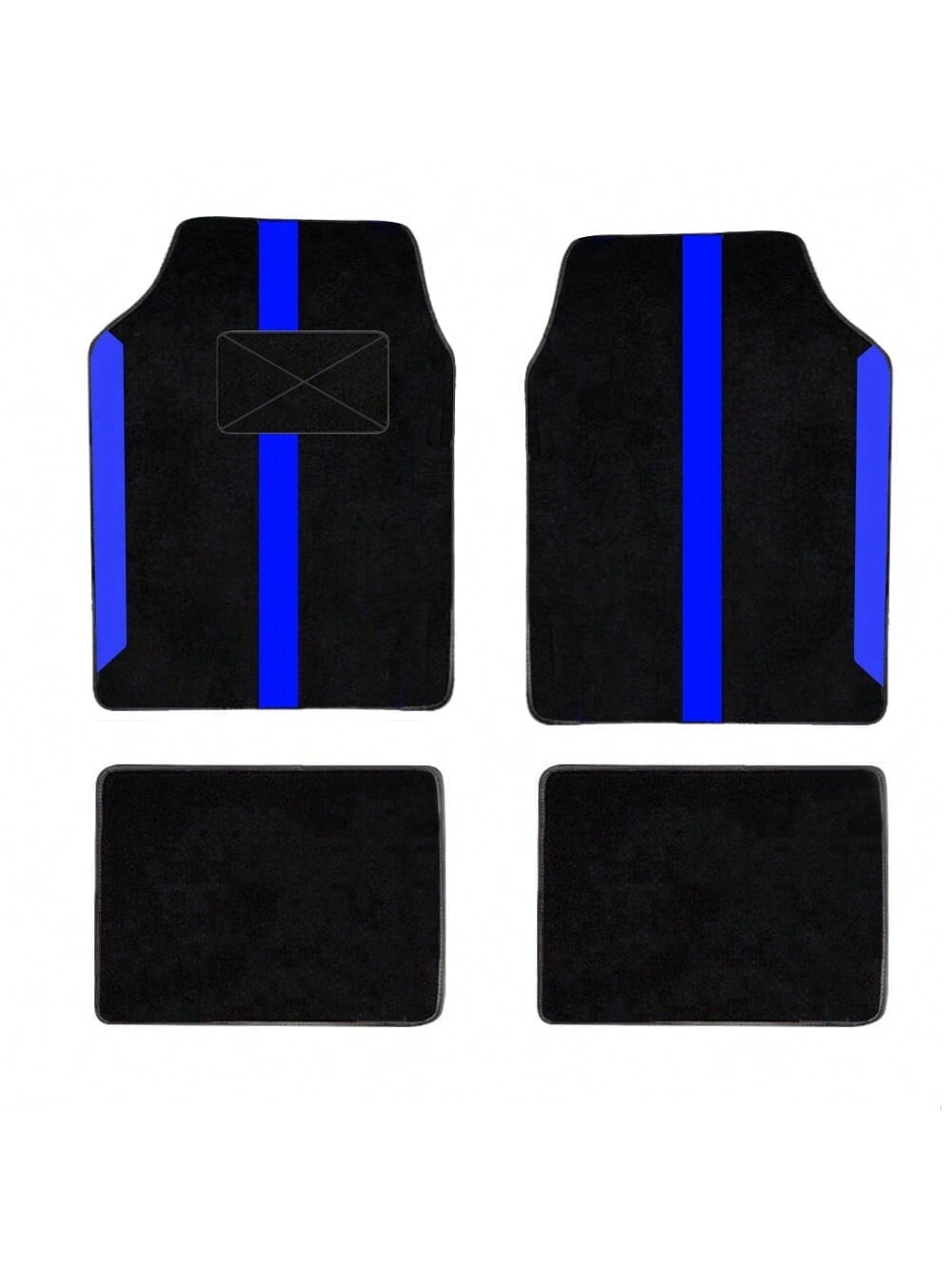Tuqiang Car floor mats for Mercedes-Benz for CL-Class Plush-tread floor mats Suede Black and Blue