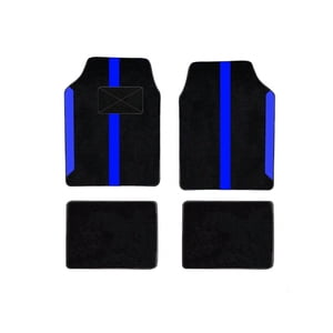 Tuqiang Car floor mats for Mercedes-Benz for CL-Class Plush-tread floor mats Suede Black and Blue