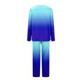thumbnail image 5 of Timegard Ensembles de Pyjamas pour Femmes 2 Pcs Confortables Couleur Dégradée Manches Longues Col en V Haut et Pantalon Tenues de Pjs, 5 of 5