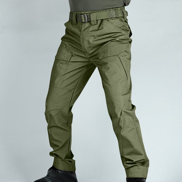 cllios Pantalon Tactique pour Homme Extérieur Anti-Déchirure Léger Imperméable Pantalon de Travail Militaire Cargo de Travail Randonnée pour Homme Multi-Poches