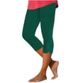 thumbnail image 1 of Timegard Women's High Waisted Slim Yoga Capris, Solid Color, Small, 1 of 6