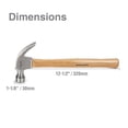 thumbnail image 3 of WorkPro 16 oz Wooden Claw Hammer, Forged Steel Head, 3 of 6