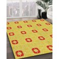 thumbnail image 3 of Ahgly Company Tapis d'Intérieur Lavables à la Machine, Carrés Transitionnels, Jaune Banane, Carré de 3', 3 of 7