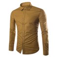 thumbnail image 1 of AherBiu Men Shirts Button down Long Sleeve Causal Regular Fitted Causal Loose Fall Winter Classic Solid Color Tee Tshirts, 1 of 2