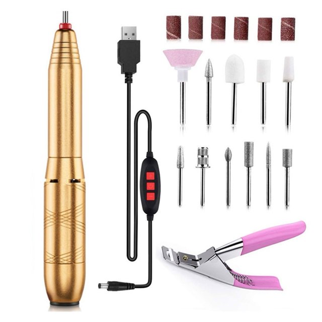 35000 RPM Electric Manicure Drill Pen For Nail Polish Remover With Nail File Electric Nail Drill Machine For Nail Exfoliating ,Easy to Setup
