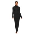 thumbnail image 4 of TopLLC Longues Robe à Manches à Col Rond pour Femme Décontractée Couleur Col Montant Manches Longues Extensible Ajustée Longue Robe Haut pour Femme, 4 of 6