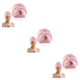 thumbnail image 2 of maskred Ample Space Satin Bonnet Comfortable And Exquisite Craft For Hair Care Large Pink 3Set, 2 of 6