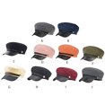 thumbnail image 2 of Baohd Bonnet Femme Mode Style Britannique Rétro Multicolore Garde au Chaud Doux Confortable Absorbant la Sueur Gris Crème Coton, 2 of 6