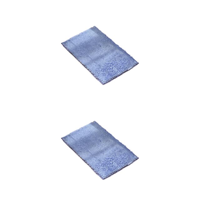 mmirethe Polyester Soft Chenille Rug - Prompt And Strong Absorption No Shedding Soft Texture Absorbent Teal 40cm*60cm 2Set