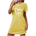thumbnail image 1 of Rbaofujie Pyjama pour Femmes, Chemise de Nuit Courte Surdimensionnée pour Femmes, Robe Imprimée à Col Rond et Manches Courtes, Pyjama de Noël pour la Famille, 1 of 4