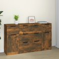 thumbnail image 1 of vidaXL Coffret Buffet 3 Pièces Chêne Fumé Bois d'Ingénierie, 1 of 4