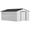 Blanc, variante sur Outsunny Remise de Jardin 11 Pieds x 13 Pieds avec Trousse de Fondation en Acier