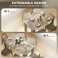 thumbnail image 4 of CoSoTower 63" Kitchen Table for 4-6 People, Dining Table with Wood Effect for Dining Room, Grey, 4 of 7