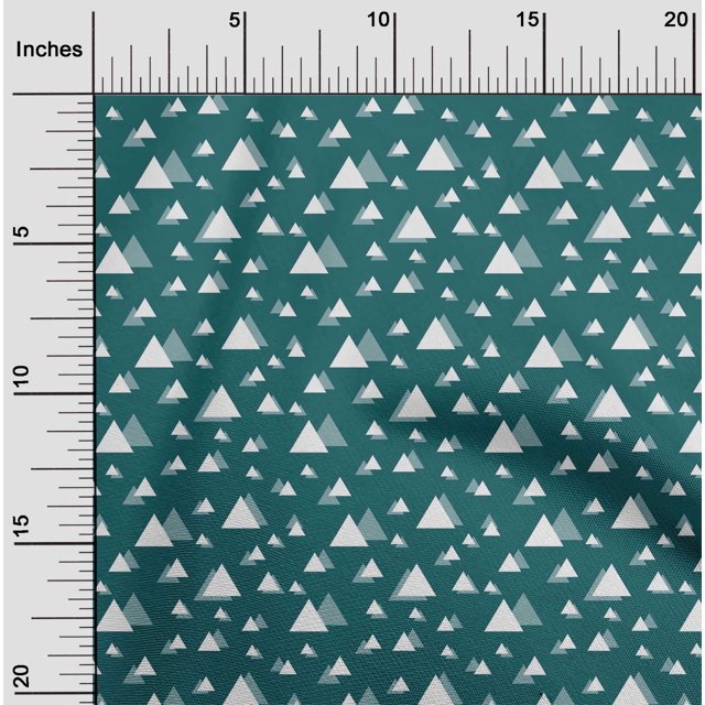 oneOone Georgette Viscose Fabric Triangle Geometric Fabric Prints By Yard 42 Inch Wide
