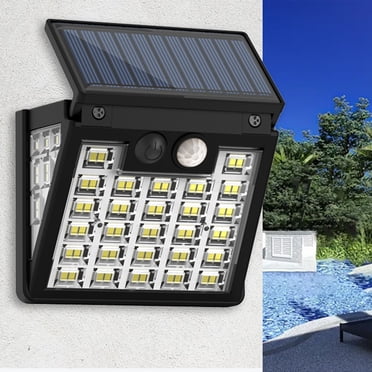 Hot Buy! Lampes Solaires de Rue, IP65 Lampes de Rue LED Extérieures, Lampes à Détecteur de Mouvement Solaire pour Parc de Stationnement, Allée, Éclairage Crépuscule à l'Aube pour Rues et Chemins