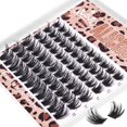 thumbnail image 4 of HSHDLDF Lash Clusters 66Pcs Eyelash Extension Natural Wispy DIY Lash Extension Asian Eyelash Clusters 10-16MM Fluffy Eyelashes Extensions ALICROWN, 4 of 7