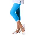thumbnail image 4 of FAOWME Girls Autumn/Spring Fashion Lace Trimmed Stretchy Color Leggings Blue 130, 4 of 4
