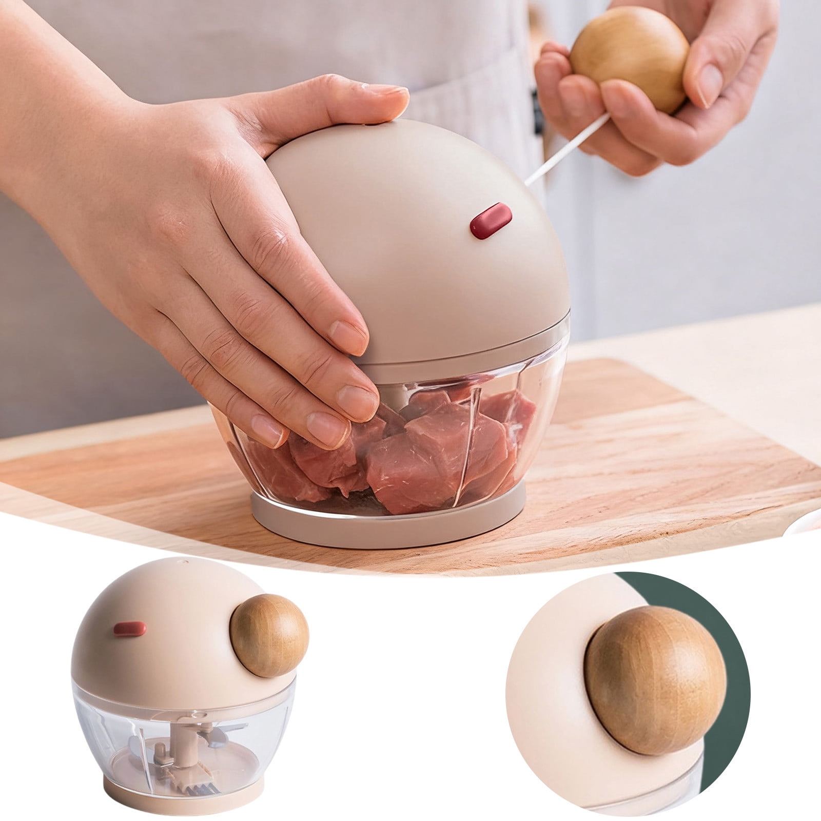 Manual Garlic Masher and Vegetable Chopper with 500ml Capacity Efficient Mini Food Processor for Kitchen