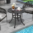 thumbnail image 2 of Gymax Cast Aluminum Patio Table 24''Outdoor Round Side Table Anti-Rust Coffee Bistro Table, 2 of 10