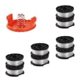 thumbnail image 5 of Black + Decker Lawn Mower Nylon Spool Replacement with Covers and Springs - 6 Pack, 5 of 5