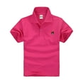 thumbnail image 1 of Polos pour Garçons, Polo Rose Vif, T-Shirt à Manches Courtes pour Garçons, T-Shirts pour Tout-Petits, Polos de Collation des Grades, T-Shirts de Rugby, Tenue pour Garçons 7-8 Ans, 1 of 2