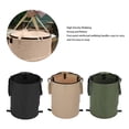 thumbnail image 3 of Camping Trash Can, 10 Gallons Large Capacity Recycle Bin 600D Oxford Cloth Pop Up Utility Container with Lid Foldable Reusable Yard Waste Bag Garbage Can for Camping Picnic Garden, 3 of 7
