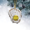 thumbnail image 2 of Personalized Acrylic Softball Glove Ornament, Custom Name Flat Design, Gift for Softball Players Lovers, 2 of 4